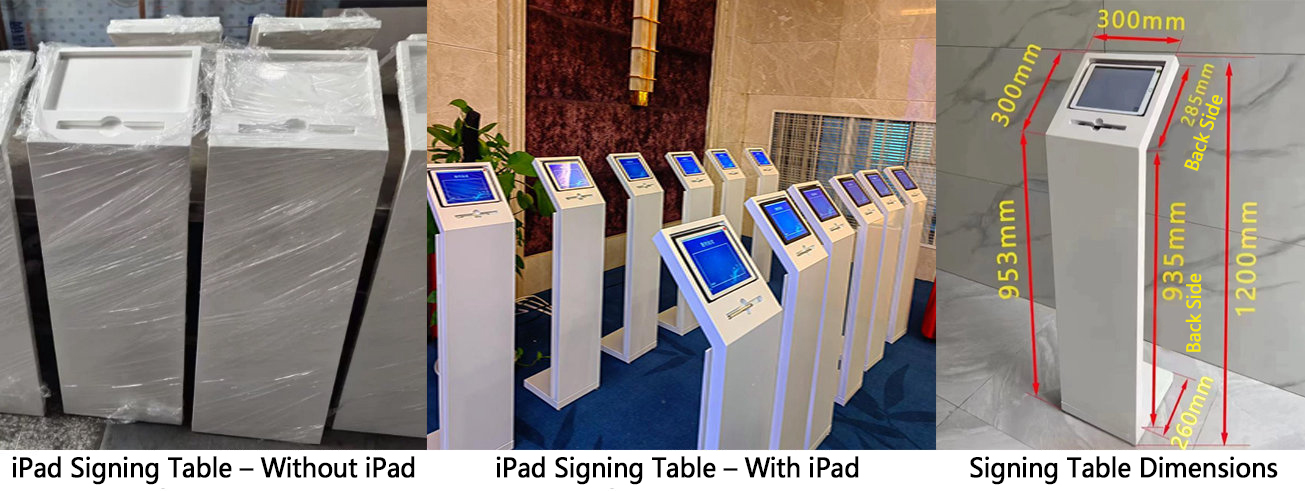 Spécifications et styles de la table de signature