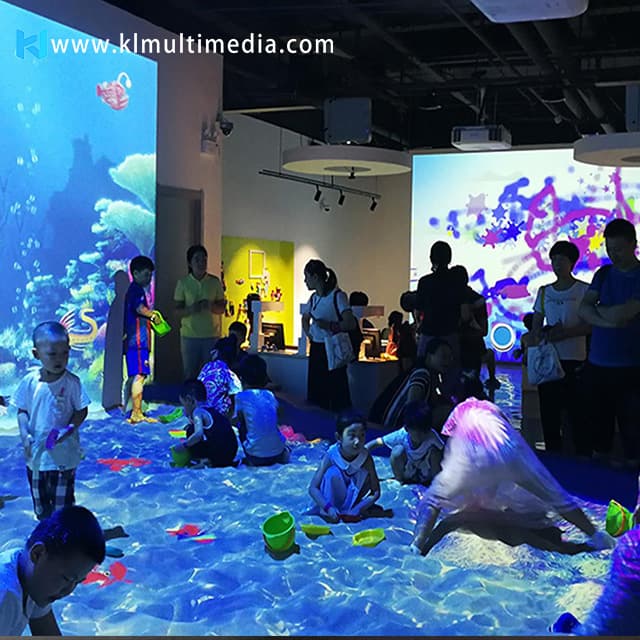 Plage de sable interactive