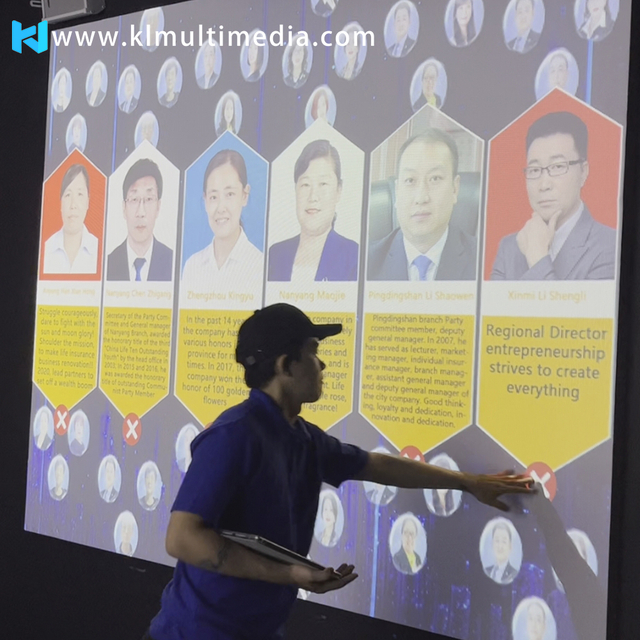 Mur tactile interactif