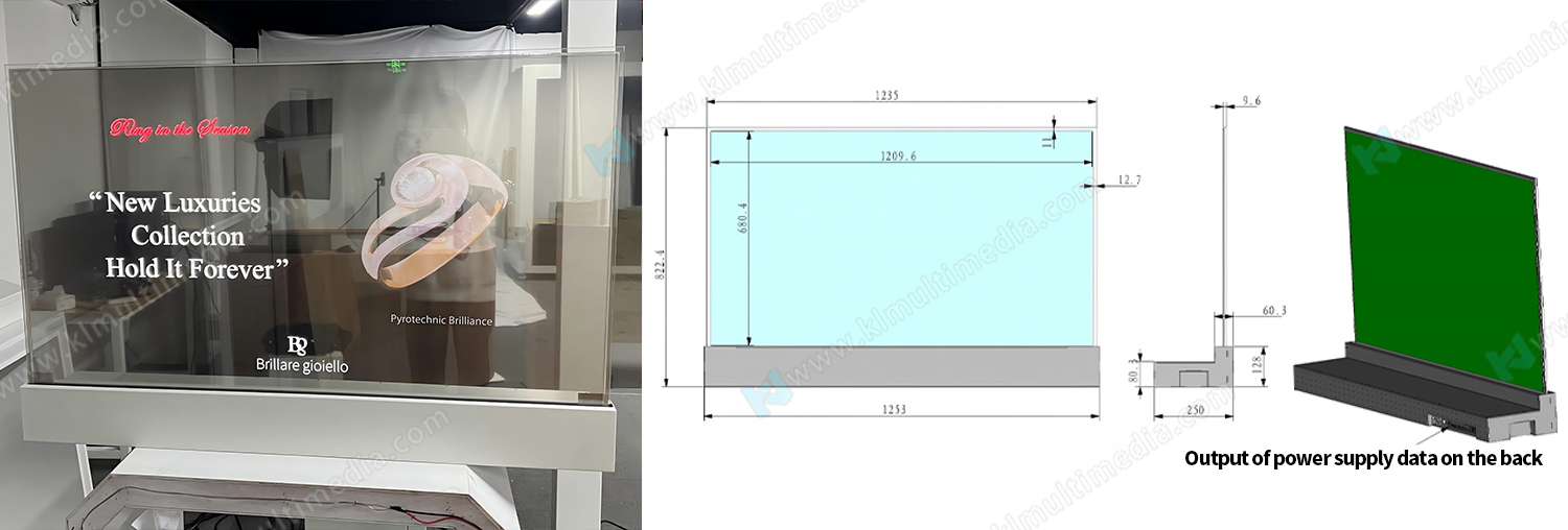 Bureau de 55 pouces transparent3.1