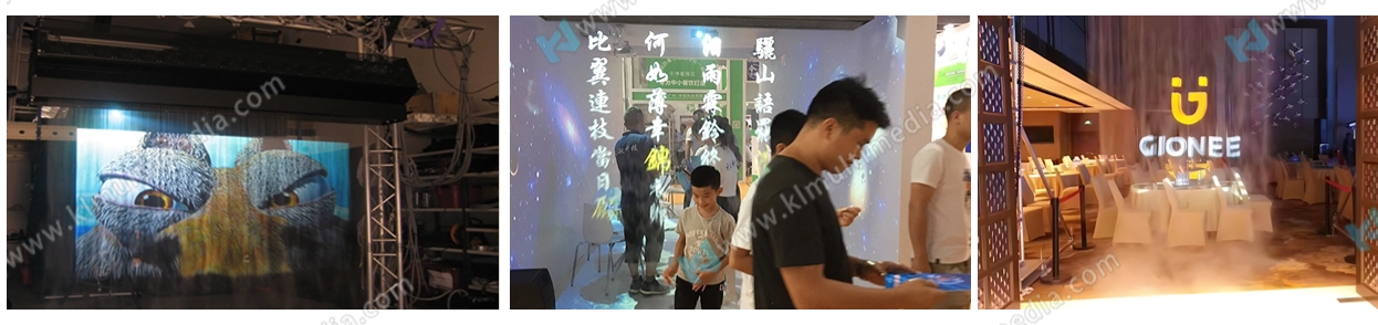 Projection holographique de machine &agrave; brouillard