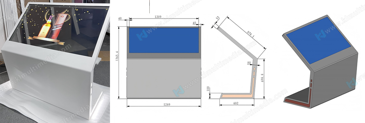 55 pouces inclin&eacute;