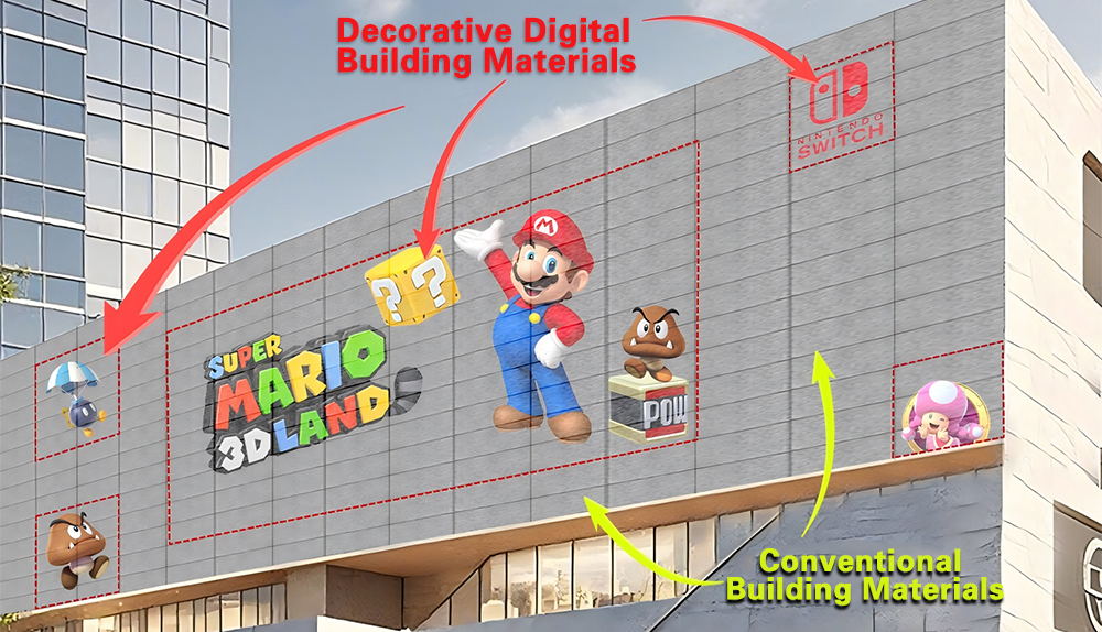 mat&eacute;riaux de construction num&eacute;riques d&eacute;coratifs