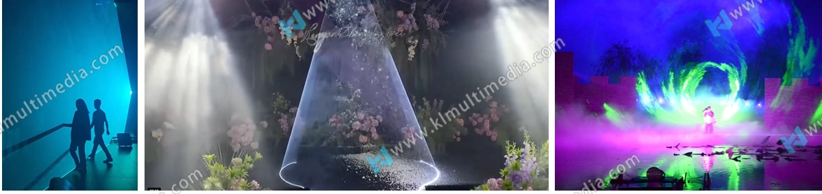 Projection d'hologramme de brouillard ext&eacute;rieur