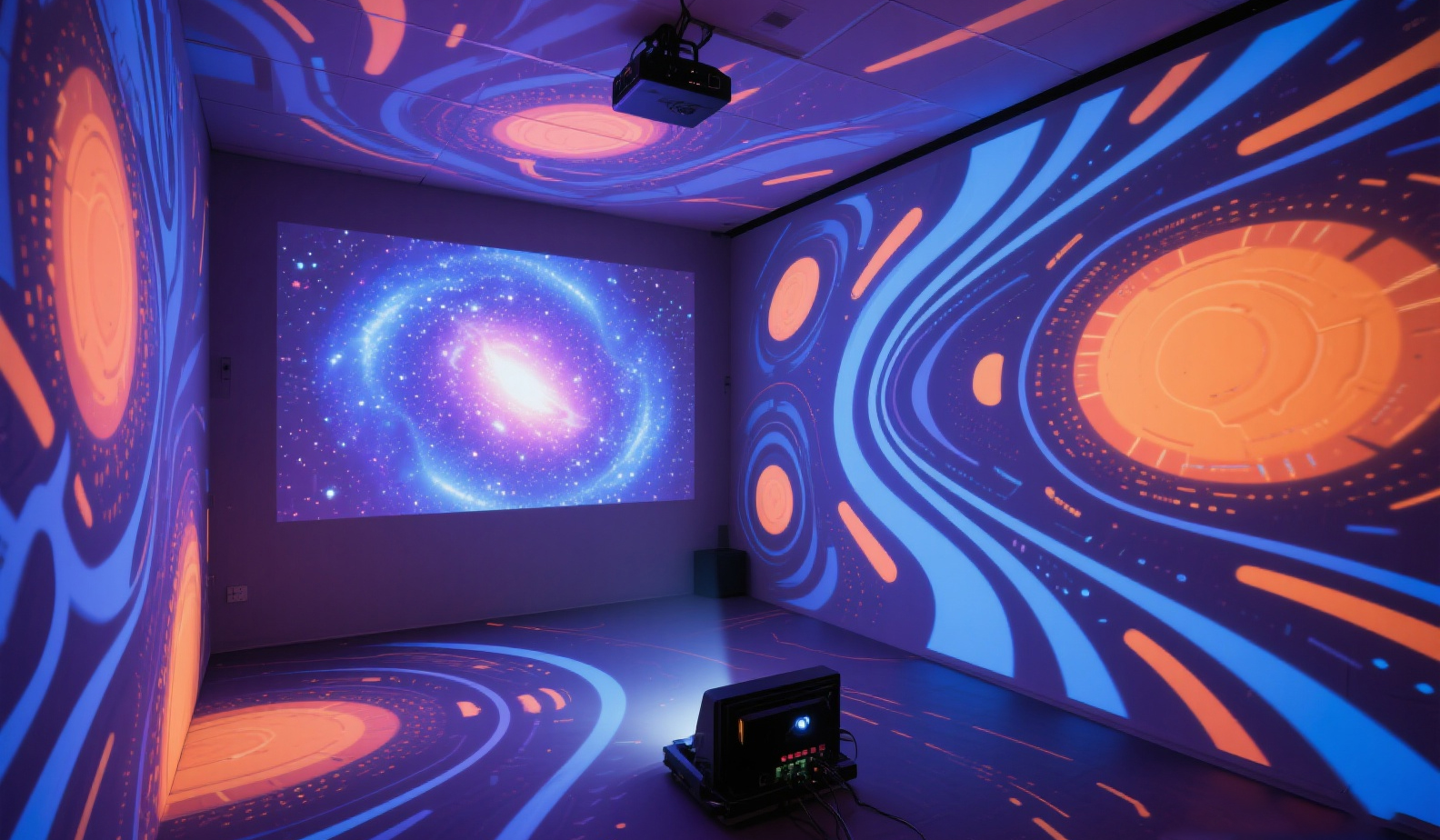 Salle de projection immersive