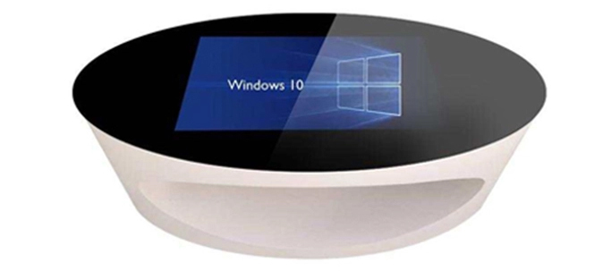 Table ovale &agrave; &eacute;cran tactile