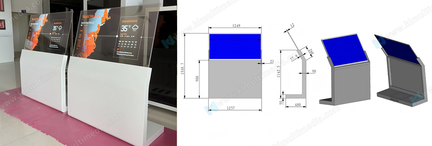55 pouces inclin&eacute;