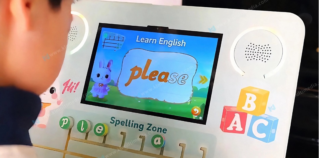 &Eacute;cran de soins oculaires &agrave; faible lumi&egrave;re bleue avec gestion intelligente du temps d'&eacute;cran pour mur d'apprentissage interactif pr&eacute;scolaire