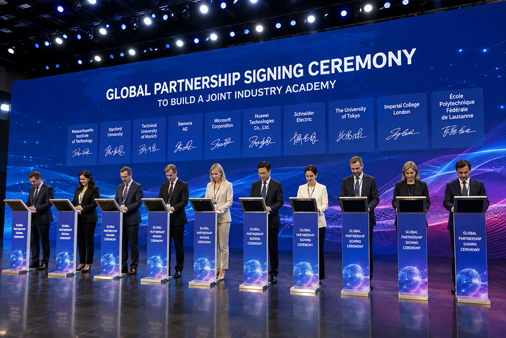 Photo de la c&eacute;r&eacute;monie de signature