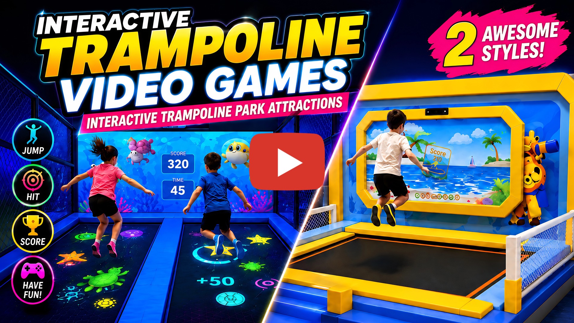 Jeu de trampoline interactif